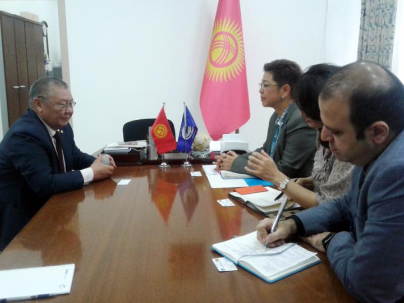 Акыйкатчы ЮНИСЕФтин Кыргызстандагы өкүлү Юкиэ Мокуо айымды кабыл алды