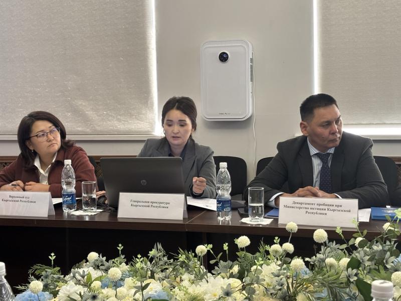  Акыйкатчы Институтунда “Аялдар менен балдарды зомбулуктан коргоону күчөтүү  боюнча биргелешкен чаралар” темасында тегерек үстөл болуп өттү