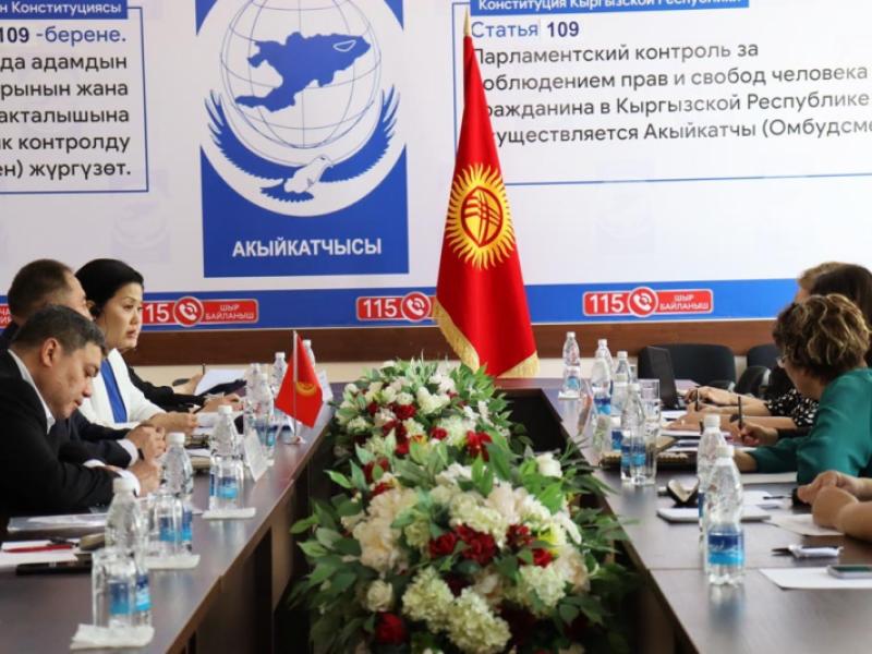 Акыйкатчы Атыр Абдрахматова БУУнун Кеңешинин жумушчу тобунун мүчөлөрү менен аялдарды жана кыздарды басмырлоо маселеси боюнча жолугушуу өткөрдү