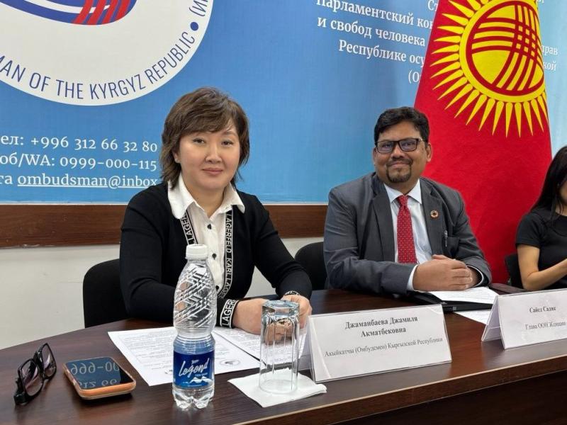  Акыйкатчы Институтунда “Аялдар менен балдарды зомбулуктан коргоону күчөтүү  боюнча биргелешкен чаралар” темасында тегерек үстөл болуп өттү