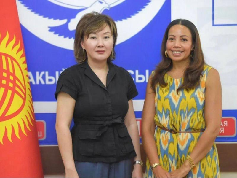 Акыйкатчы Джамиля Джаманбаева и Посол Представительства ЕС Мэрилин Йосефсон провели встречу