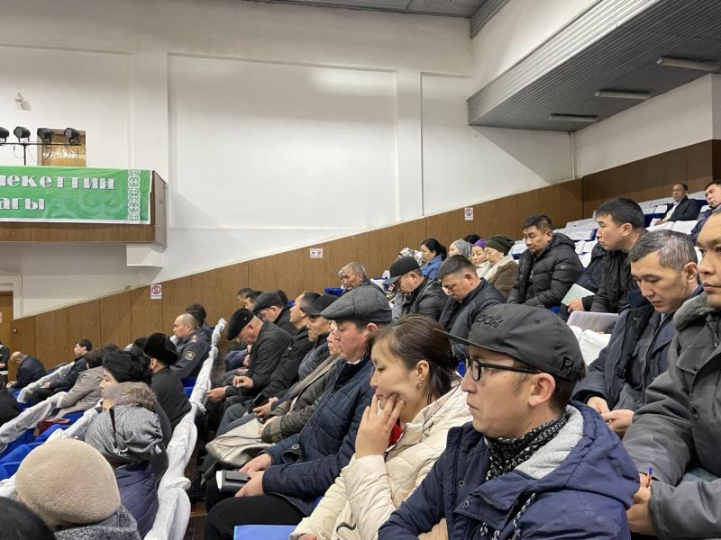 Джамиля Джаманбаева Талас областынын калкы менен жолугушту  